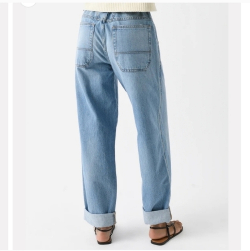 FRAME 90's Utility Loose Jeans Size 28 High Rise Roll Hems Or Straight Leg - Picture 7 of 15